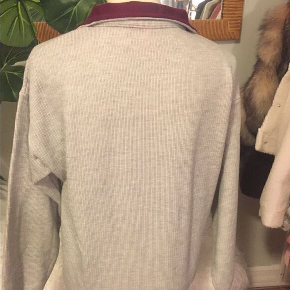 San Francisco Gray W/ Maroon Pullover Half Zip Sweatshirt Unisex Size Medium - Picture 7 of 8